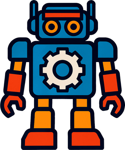 Robot.
In-Game asset.  2d.  High contrast.  No shadows