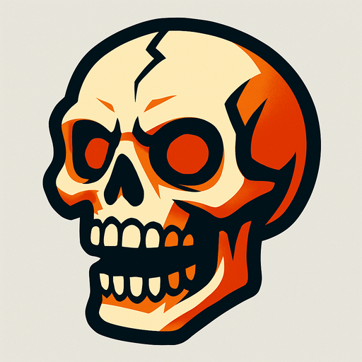 dead head.
In-Game asset.  2d.  High contrast.  No shadows