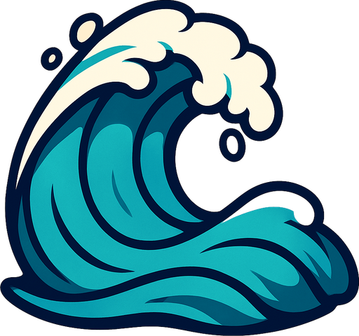 wave.
In-Game asset.  2d.  High contrast.  No shadows