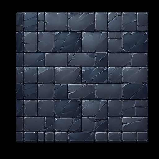 dark slate tiled texture.
Single Game Texture. In-Game asset. 2d. Blank background. High contrast. No shadows.