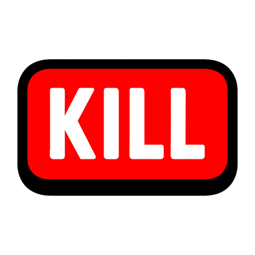 Kill button.
In-Game asset.  2d.  High contrast.  No shadows