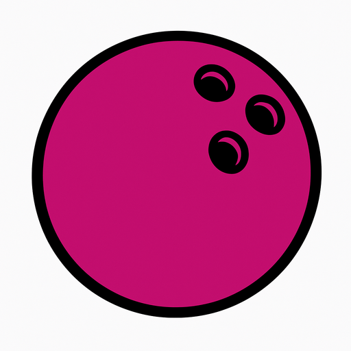 bowling topu.
In-Game asset.  2d.  High contrast.  No shadows