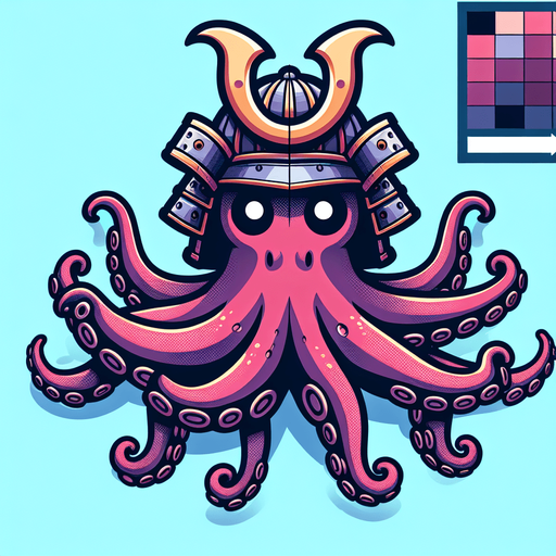 侍蛸.
Single Game Texture. In-Game asset. 2d. Blank background. High contrast. No shadows.