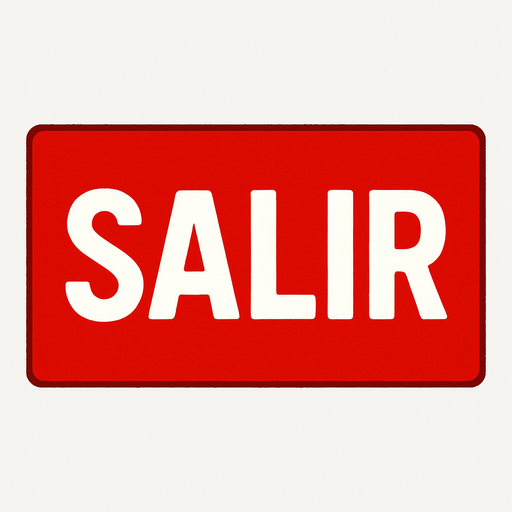 crea un rectangulo rojo que diga salir, simple.
In-Game asset.  2d.  High contrast.  No shadows