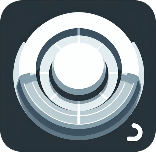 White circular button with simple single super wide gray indented circle at the outside of the button.
Single Game Texture. In-Game asset. 2d. Blank background. High contrast. No shadows.