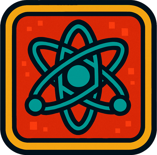 Atomic symbol.
In-Game asset.  2d.  High contrast.  No shadows