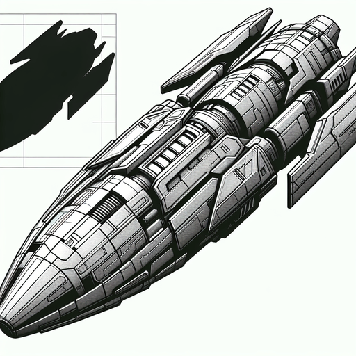 Spaceship bullet.
Single Game Texture.  In-Game asset.  2d.  Blank background.  High contrast.  No shadows