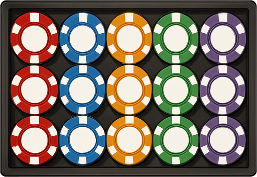 Looking straight down from above so you can see the faces of the chips in the rack. Just the edges.