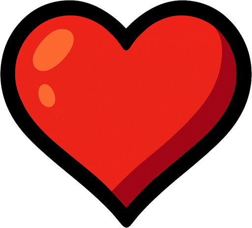 heart.
In-Game asset.  2d.  High contrast.  No shadows