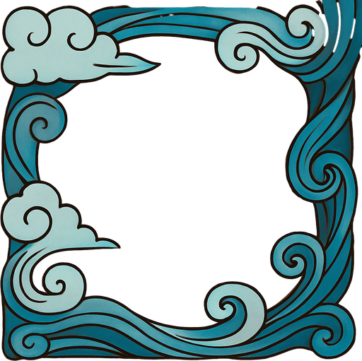 Un marco para una carta que represente al tipo aire