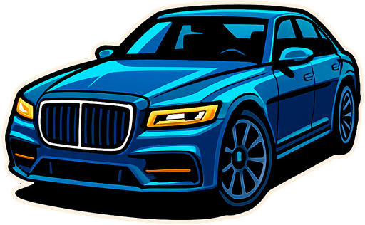 Luxury car.
In-Game asset.  2d.  High contrast.  No shadows