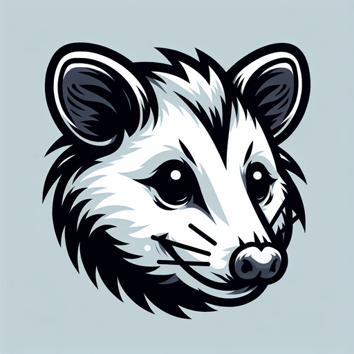 Opossum head, icon
Single Game Texture. In-Game asset. 2d. Blank background. High contrast. No shadows.