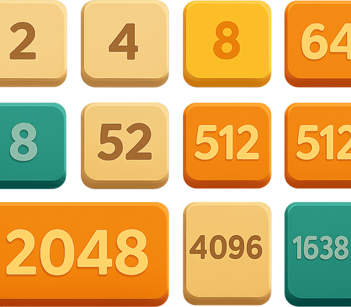 2048 oyunu için içinde sayılar yazan kutucuklar oluştur