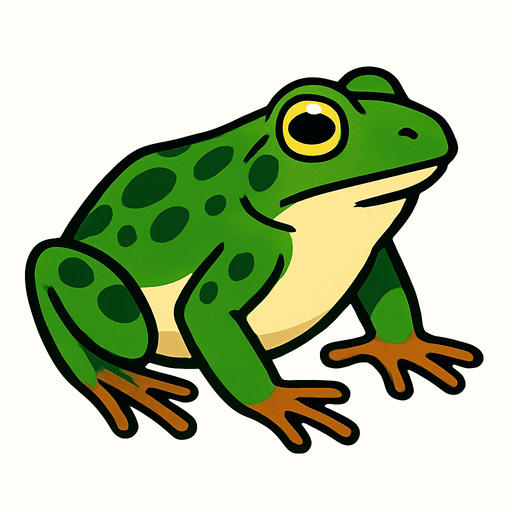 Yetişkin Kurbağa.
In-Game asset.  2d.  High contrast.  No shadows