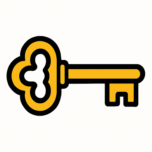 anahtar.
In-Game asset.  2d.  High contrast.  No shadows