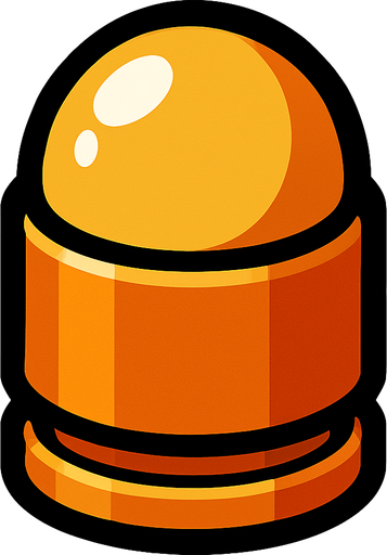 yuvarlak mermi.
In-Game asset.  2d.  High contrast.  No shadows