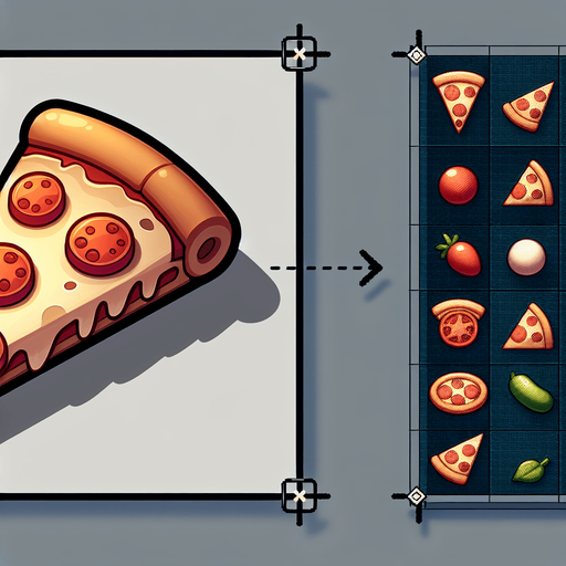 Pizza slic
Single Game Texture. In-Game asset. 2d. Blank background. High contrast. No shadows.