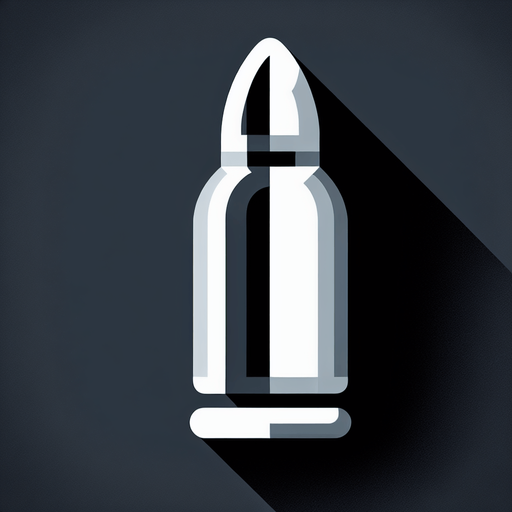 White_bullet_icon.
Single Game Texture. In-Game asset. 2d. Blank background. High contrast. No shadows.