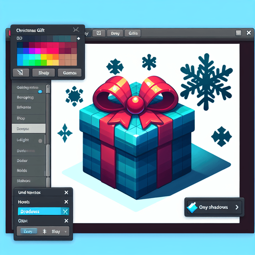 a christmas gift Single Game Texture. In-Game asset. 2d. Blank background. High contrast. No shadows.