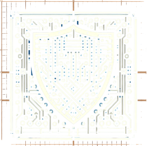 A shield shape formed from a 1's and 0's matrix pattern (like circuitry). Some lines of the grid could be missing or 'glitching' out, suggesting attacks passing through harmlessly.
Single Game Texture.  In-Game asset.  2d.  Blank background.  High contrast.  No shadows