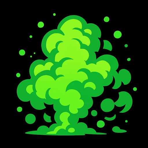 Zehir bulutu.
In-Game asset.  2d.  High contrast.  No shadows