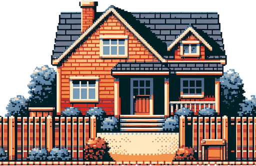 a house in a warcraft 2 style Single Game Texture. In-Game asset. 2d. Blank background. High contrast. No shadows.