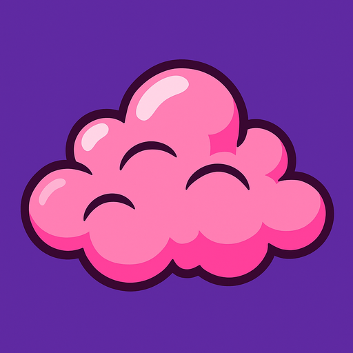 cloud pink.
In-Game asset.  2d.  High contrast.  No shadows