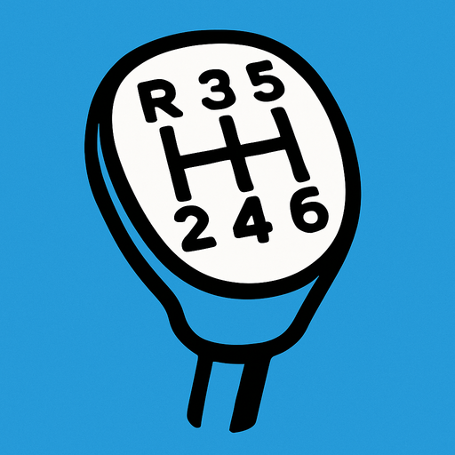 Car gear-.
In-Game asset.  2d.  High contrast.  No shadows