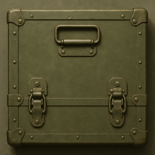 Army box,but no text needed on image. top view