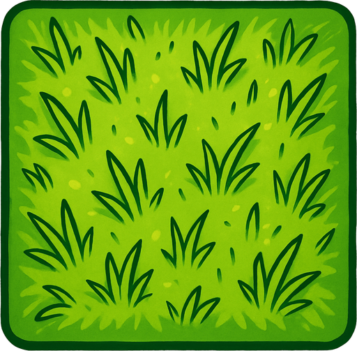 grass tile on top viewing.
In-Game asset.  2d.  High contrast.  No shadows