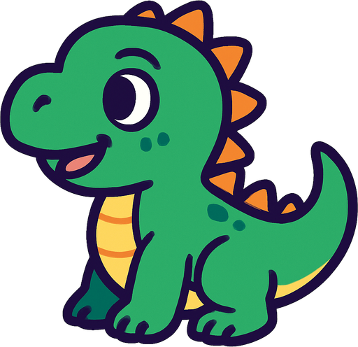 bebek dinazor.
In-Game asset.  2d.  High contrast.  No shadows