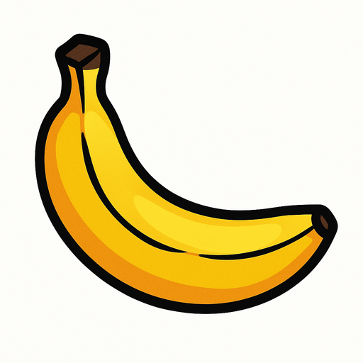 banana.
In-Game asset.  2d.  High contrast.  No shadows