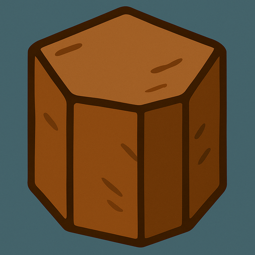 Una pieza en forma de prisma hexagonal de metal