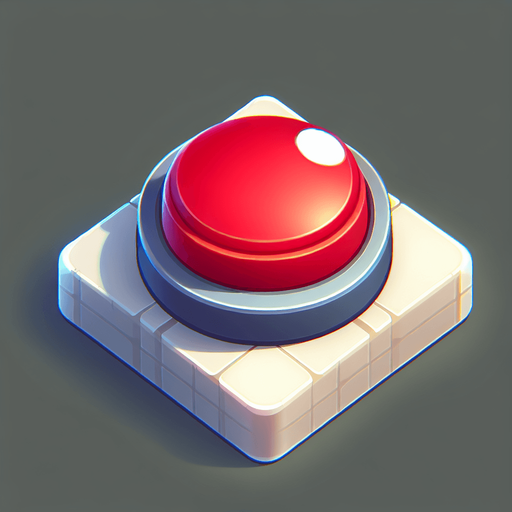 A red button.
Single Game Texture.  In-Game asset.  2d.  Blank background.  High contrast.  No shadows
