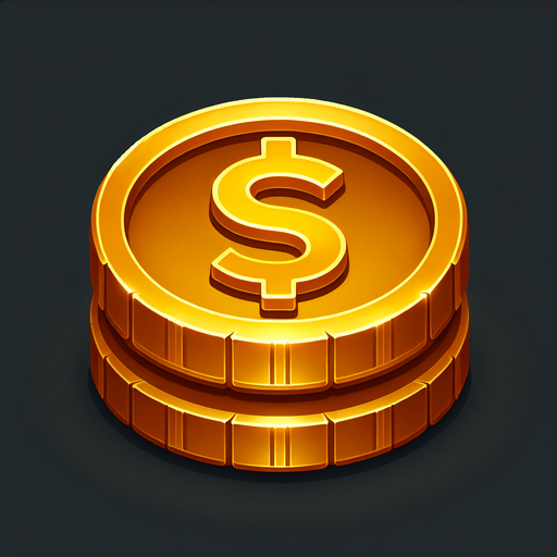 moneda de gold.
Single Game Texture.  In-Game asset.  2d.  Blank background.  High contrast.  No shadows