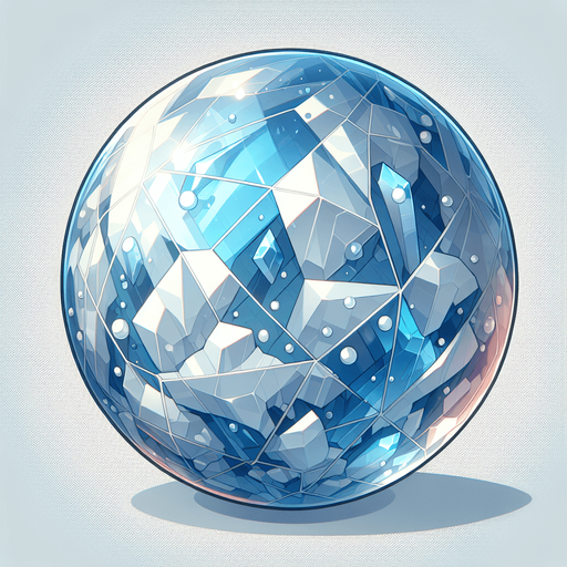 Crystal 🔮.
Single Game Texture. In-Game asset. 2d. Blank background. High contrast. No shadows.