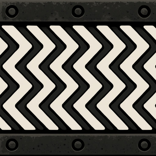 quiero un suelo hecho con la textura de una cinta transportadora.
In-Game asset.  2d.  High contrast.  No shadows