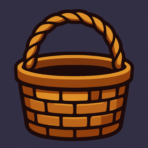 Basket.
In-Game asset.  2d.  High contrast.  No shadows