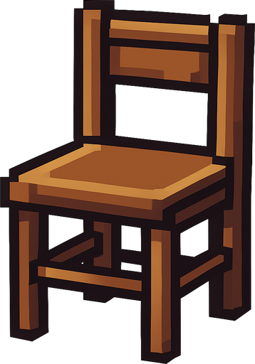 chair.
In-Game asset.  2d.  High contrast.  No shadows. pixel art