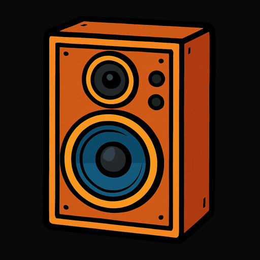 Hoparlör.
In-Game asset.  2d.  High contrast.  No shadows