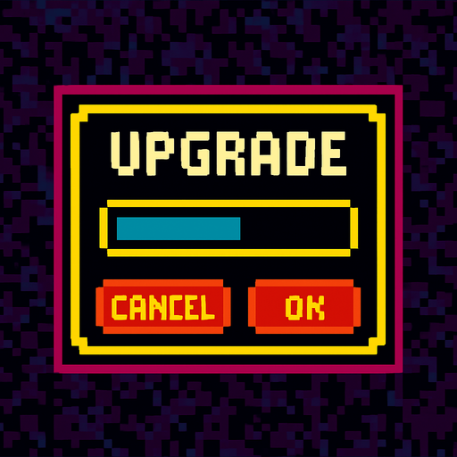Upgrade system ui background like piksel.
In-Game asset.  2d.  High contrast.  No shadows