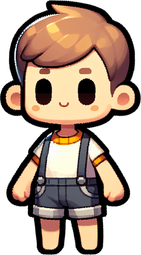 a child.
Single Game Texture. In-Game asset. 2d. Blank background. High contrast. No shadows.