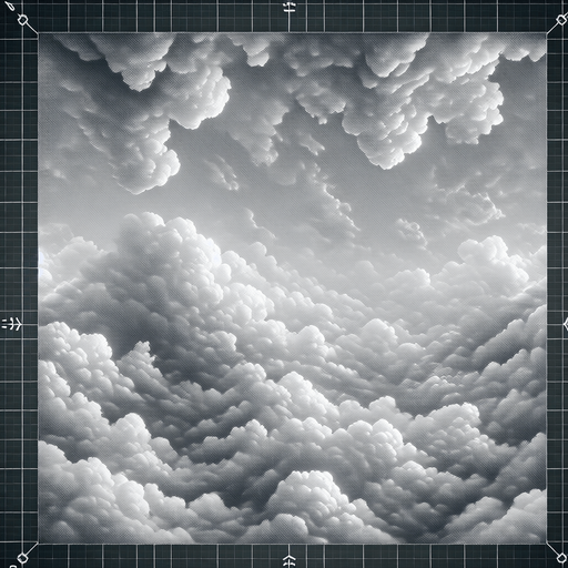 Clouds from overhead. 
Single Game Texture. In-Game asset. 2d. Blank background. High contrast. No shadows.