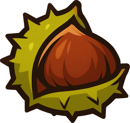 Chestnut.
In-Game asset.  2d.  High contrast.  No shadows
