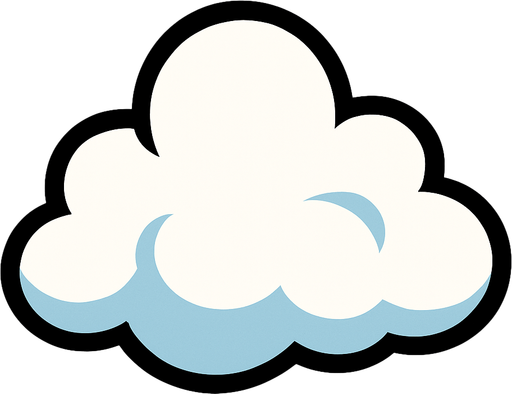 cloud image.
In-Game asset.  2d.  High contrast.  No shadows