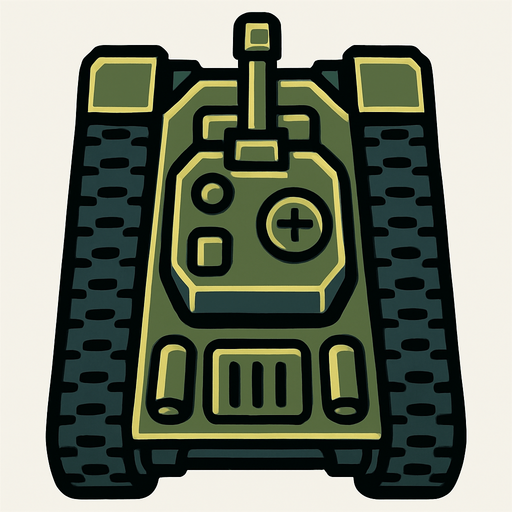 TANK ÜSTEN GÖRÜNÜŞ 2D.
In-Game asset.  2d.  High contrast.  No shadows