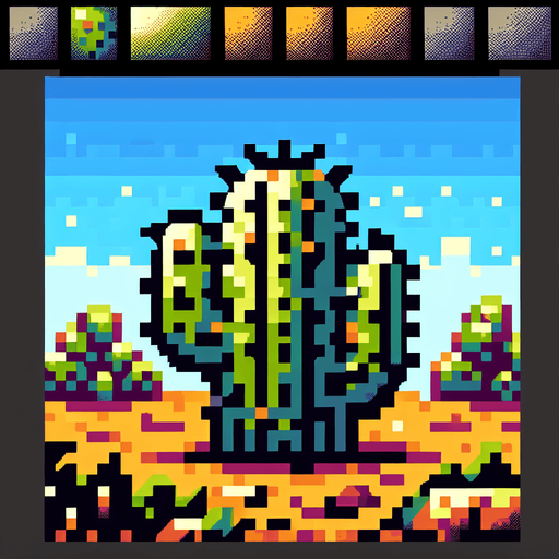 Cactee.
Single Game Texture.  In-Game asset.  2d.  Blank background.  High contrast.  No shadows