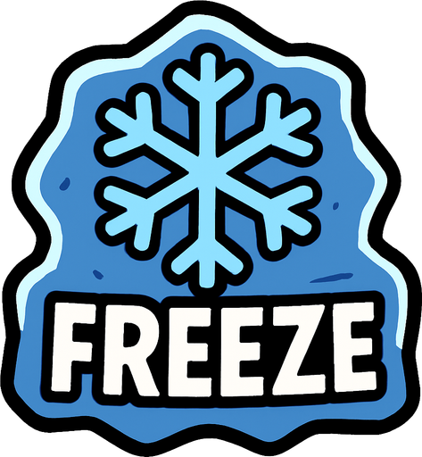 2d Freeze.
In-Game asset.  2d.  High contrast.  No shadows