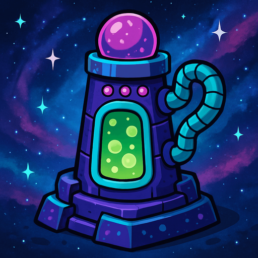 poison tower space galaxy theme tower defense game, advanced base level tower.
In-Game asset.  2d.  High contrast.  No shadows