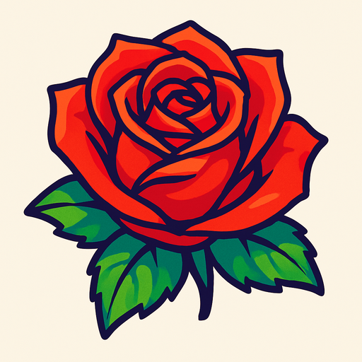 Rose. Front. Make it vibrant.
In-Game asset.  2d.  High contrast.  No shadows